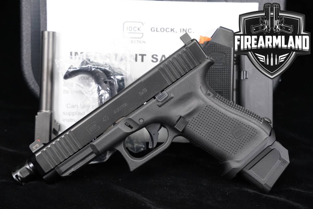 Glock 49 Gen5 MOS G49 TALO 9mm TWO BARRELS Threaded + Original 3 MAGS, CASE