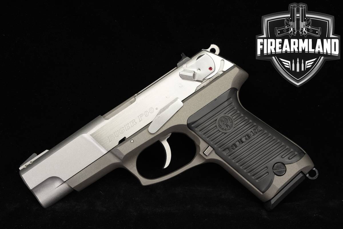1991 Ruger P90 45 ACP 4.5 Two-Tone Stainless & Gray DA/SA P-90