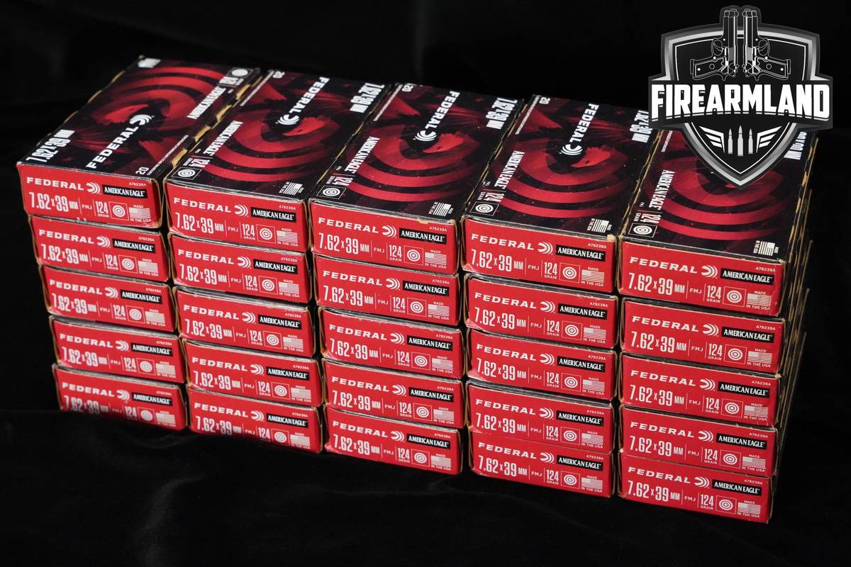 7.62x39mm Ammo 762x39 Federal Ammunition 500 ROUNDS