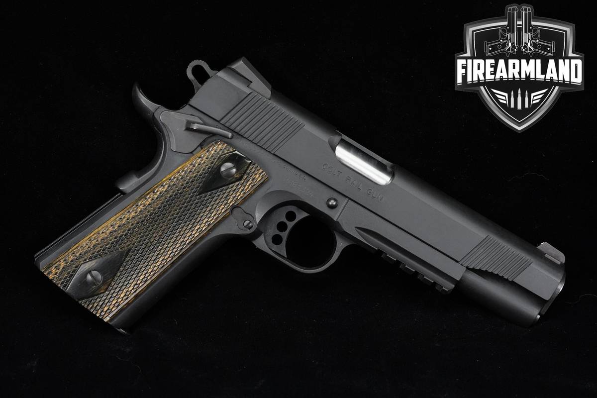 Colt Government Model Rail Gun 45-ACP 1911 5" +ORIG CASE