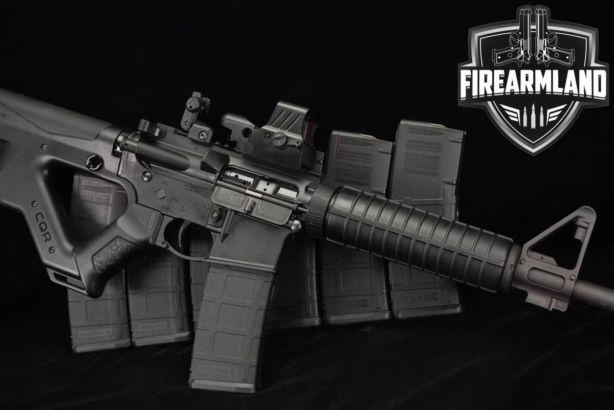 Ruger AR-556 5.56 NATO AR15 16 THREADED +7 MAGS & OPTIC