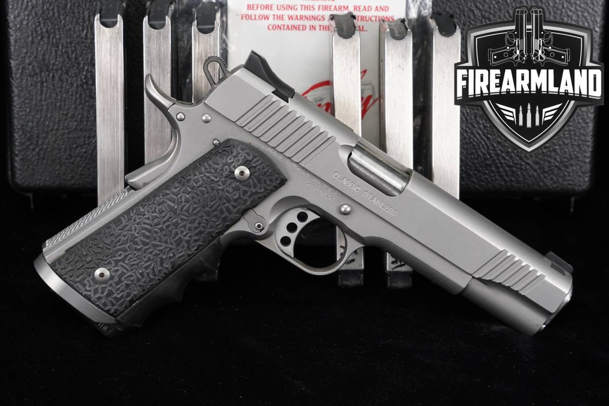 Kimber Classic Stainless 40 S&W 1911 5" +7 Wilson Combat MAGS & ORIG CASE