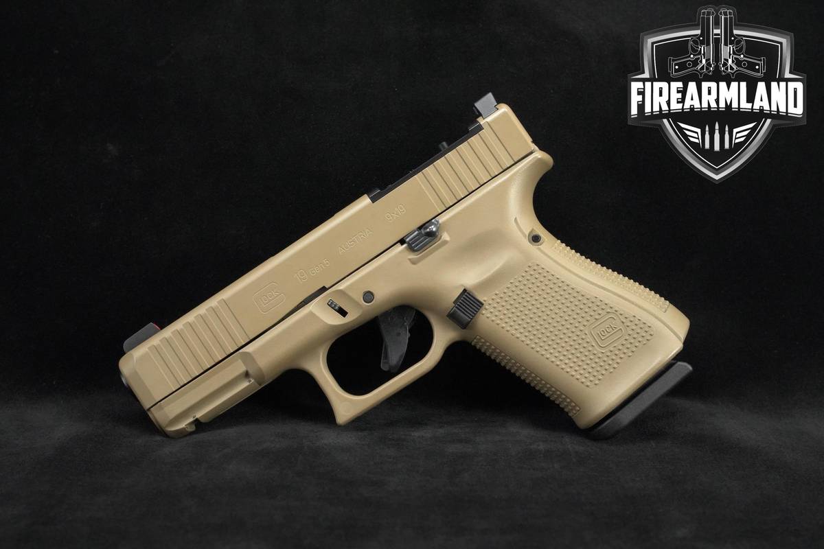 Glock 19 Gen5 MOS 9mm 4.02" Tan Cerakote Glock G19 G-19 Gen-5 MOS +ORIG BOX
