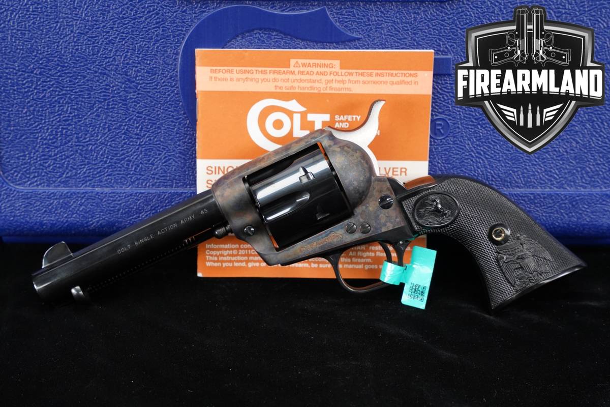 LIKE-NEW Colt Single Action Army 45Colt 4.75" SAA Blued & CCH +ORIG CASE