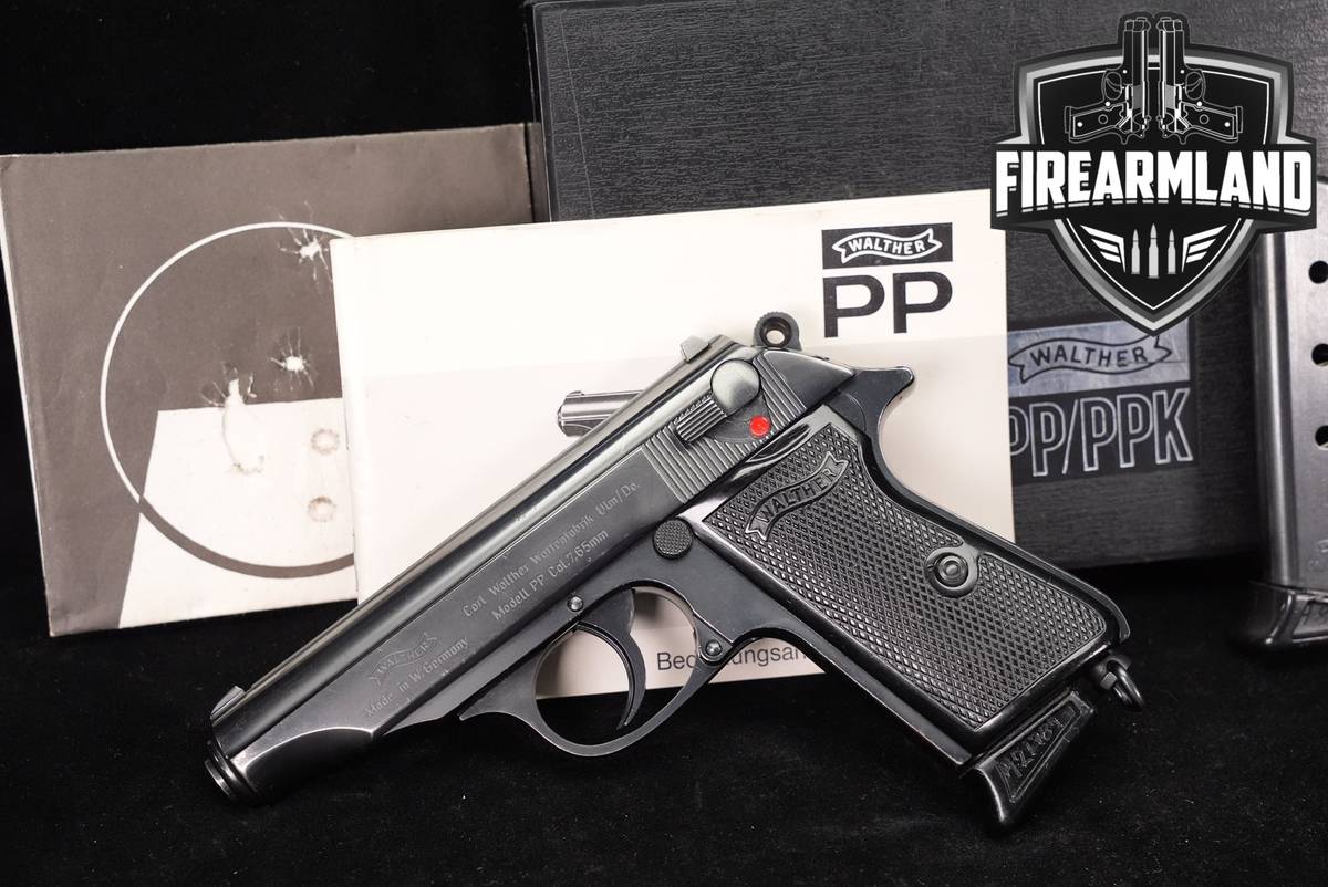 1972 Walther PP 32 ACP 3.9" Blued +2 MAGS & ORIG CASE