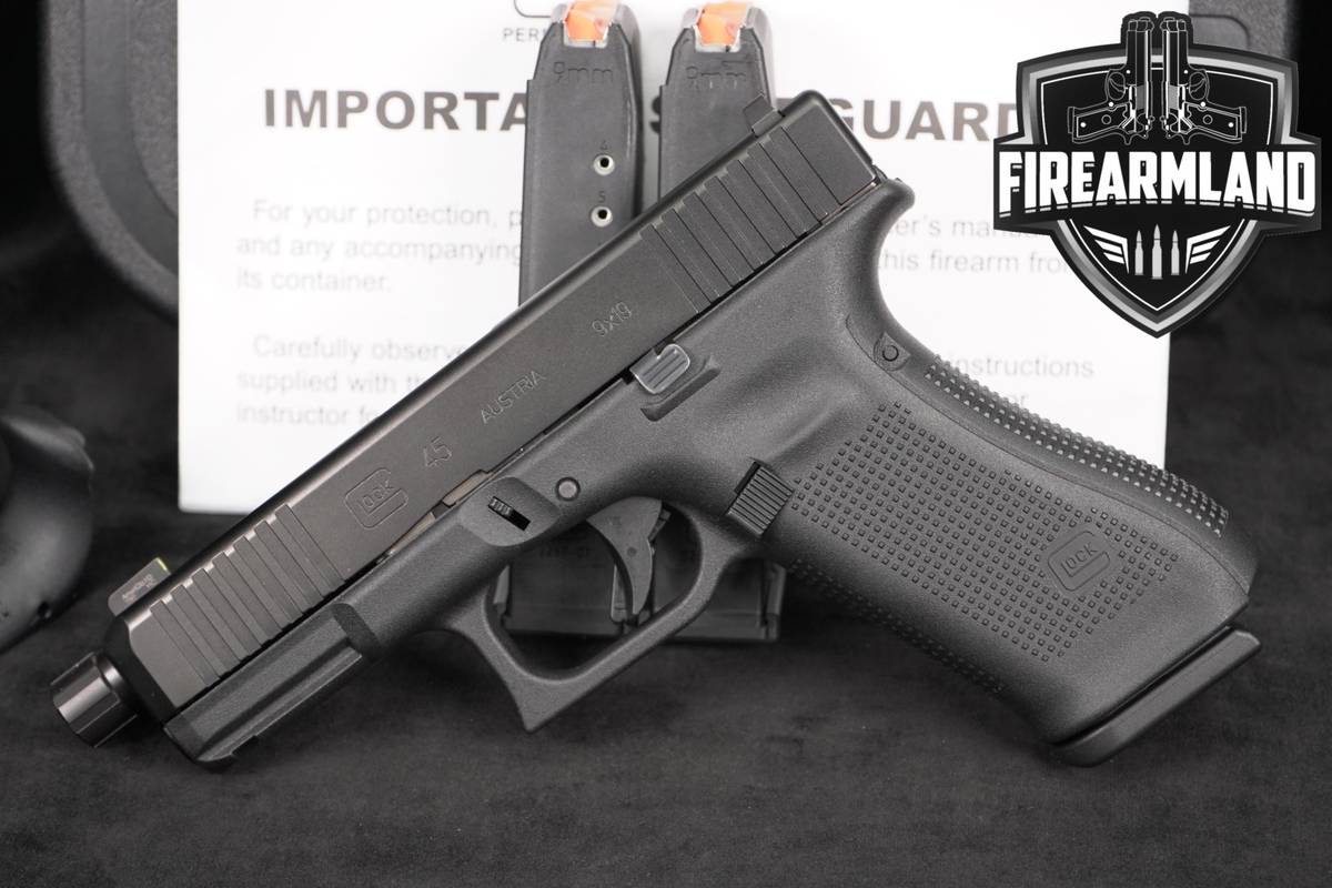 Glock 45 Gen5 G45 Gen 5 9mm 4.5 SilencerCo THREADED +3 MAGS & ORIG CASE