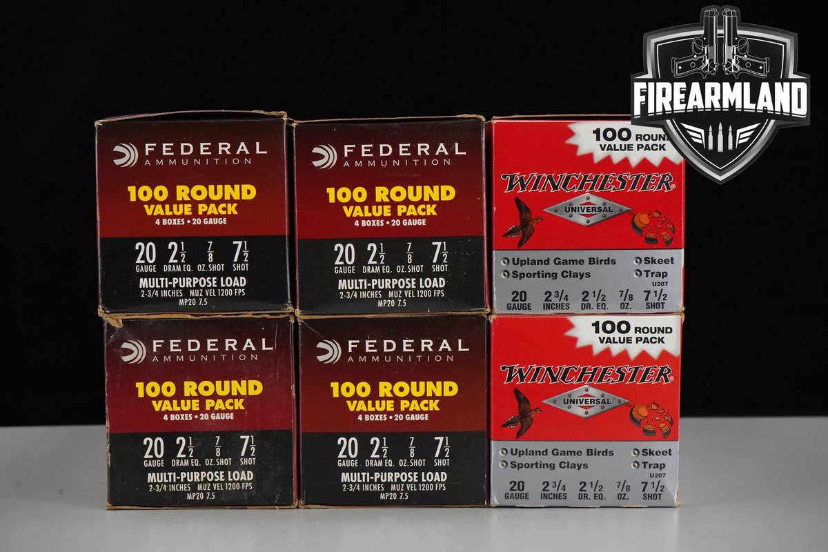 600 RDS! 20 Gauge #7 1/2 Shot Ammo 20Ga