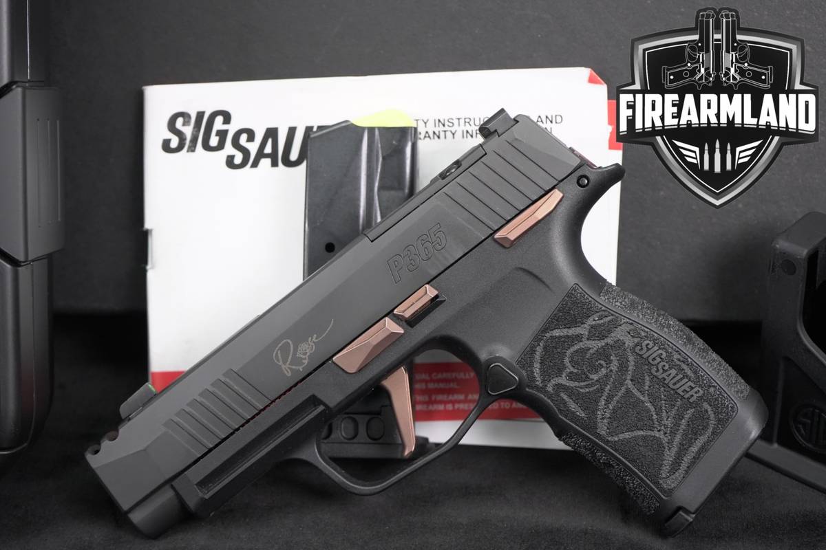 Sig Sauer P365-XL COMP ROSE 9mm Optics-Ready P365XL +2 MAGS, VAULTEK SAFE