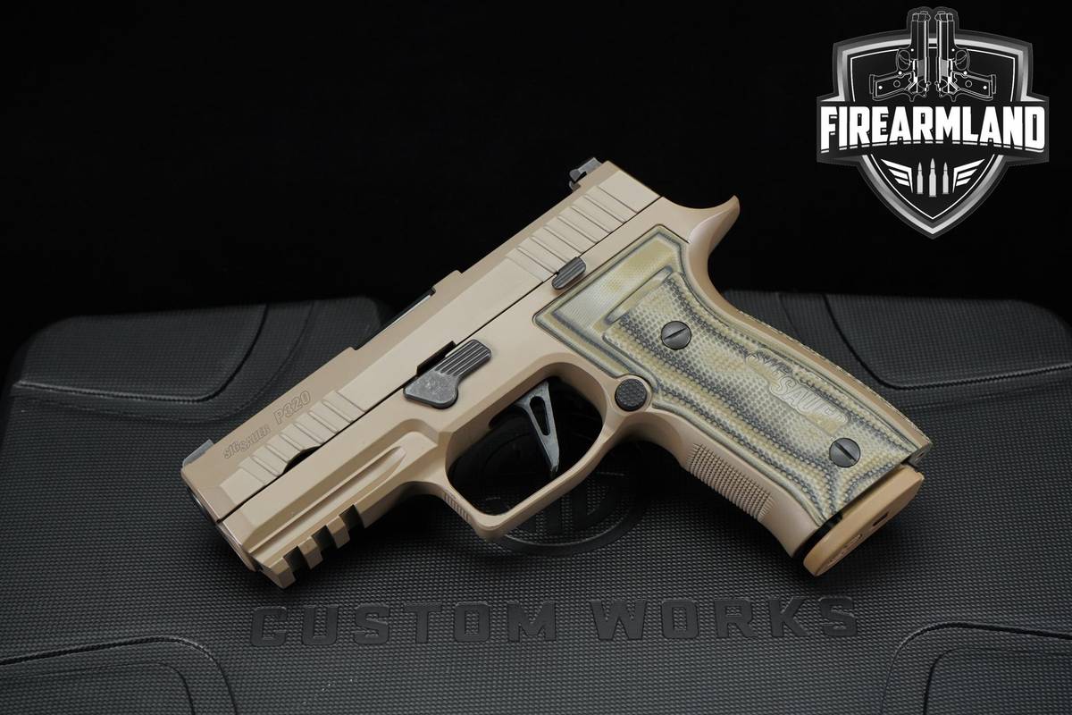 CUSTOM WORKS Sig Sauer P320 AXG Scorpion Carry 9mm +3 MAGS & ORIG CASE