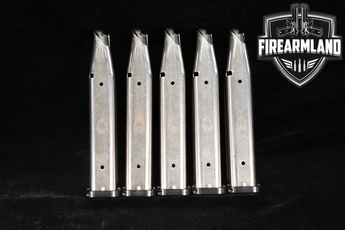 Atlas Gunworks FIVE (5) 2011 DS 1911 21 Round Magazines 9mm Luger Mags