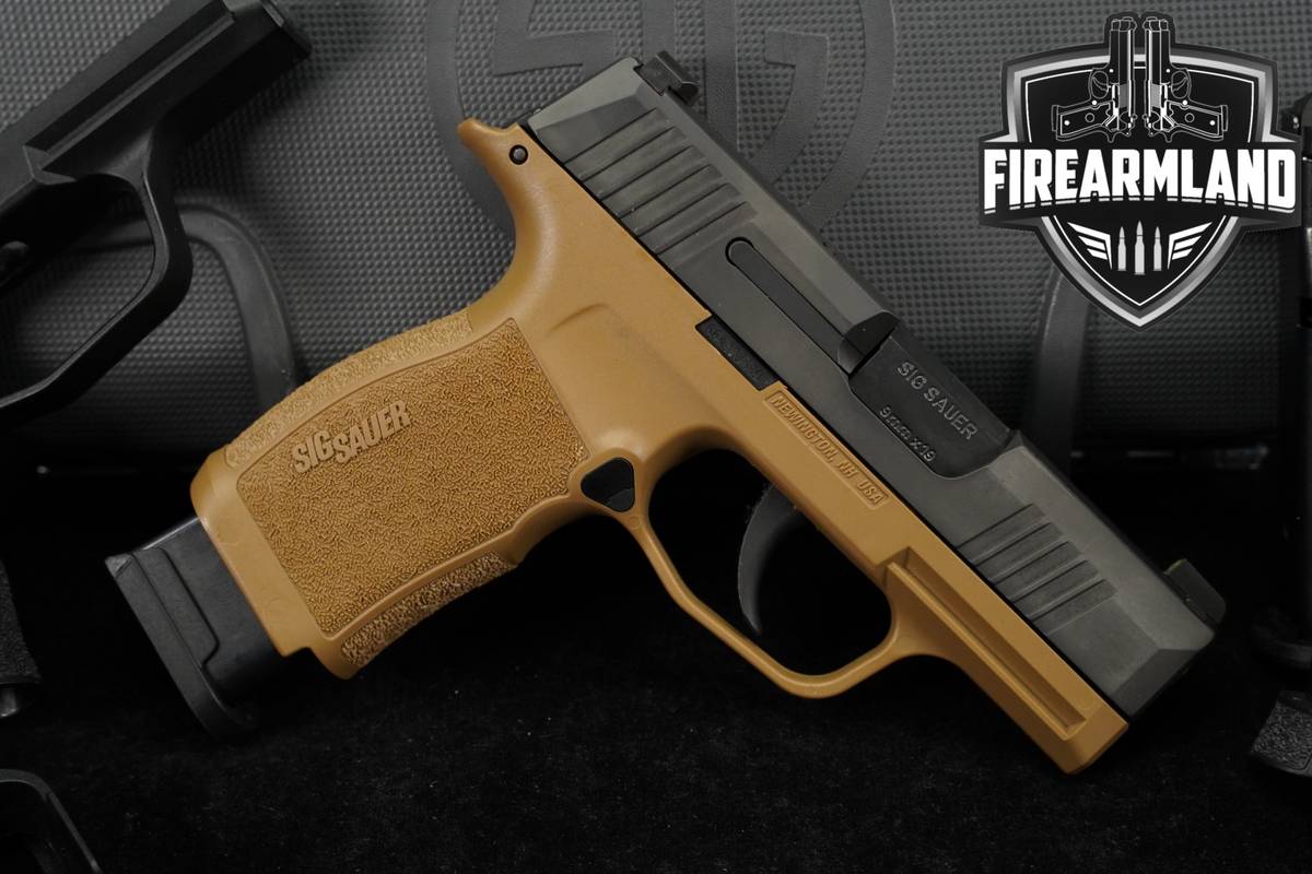 Sig Sauer P365 9mm 3.1 Two-Tone FDE P 365 +4 MAGS, ORIG CASE, SPARE GRIP