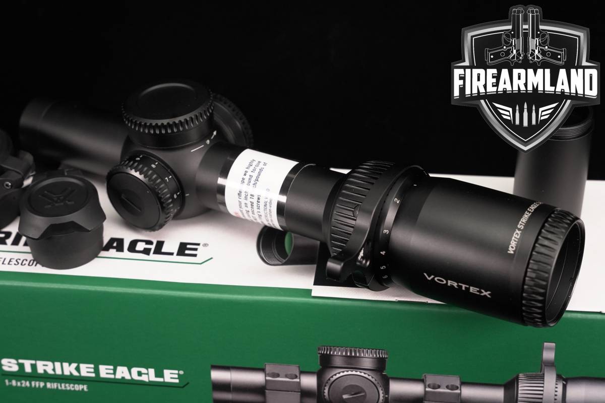 Vortex Optics Strike Eagle 1-8x24mm FFP Red Illumination EBR-8 MOA Scope