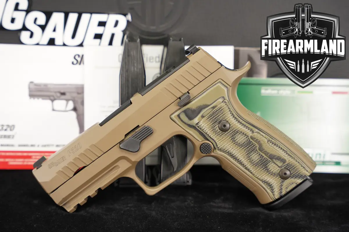 LIMITED Sig Sauer P320 AXG Scorpion, Custom Works OR 9mm 3.9" FDE P-320