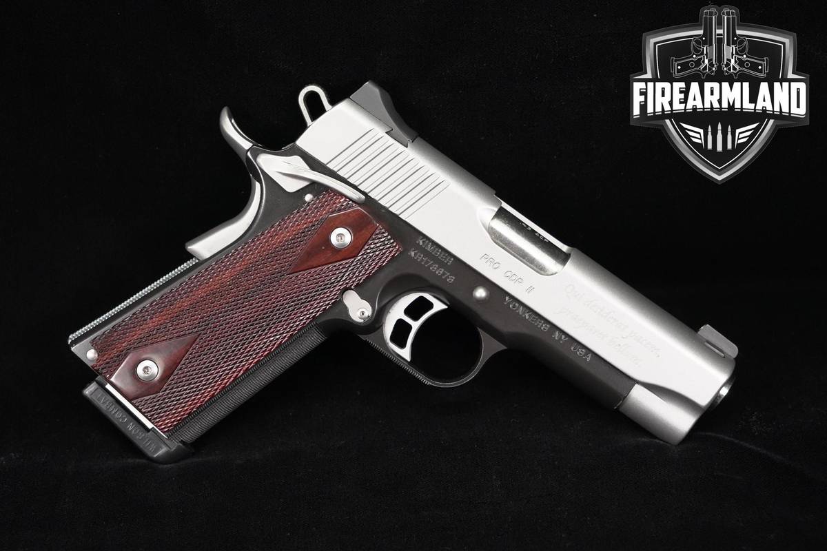 Kimber Pro CDP II Custom Shop 45 ACP 1911 4" Two-Tone Satin Silver Bull BBL