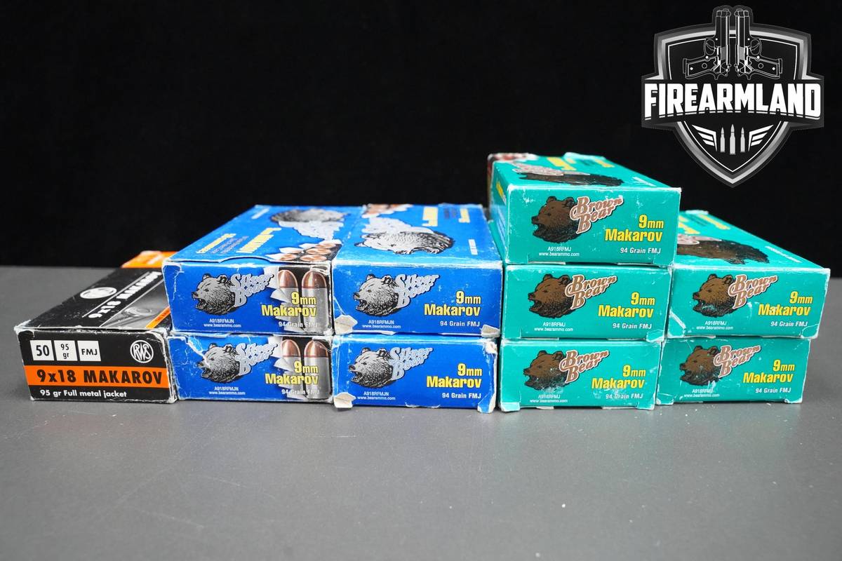 9mm Makarov Ammo 9mm-Makarov Ammunition 500 ROUNDS