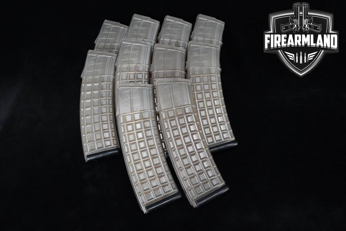10 MAGS Steyr Arms AUG Waffle Mag 42rd Clear Steyr Black BP AUG Waffle-Mag