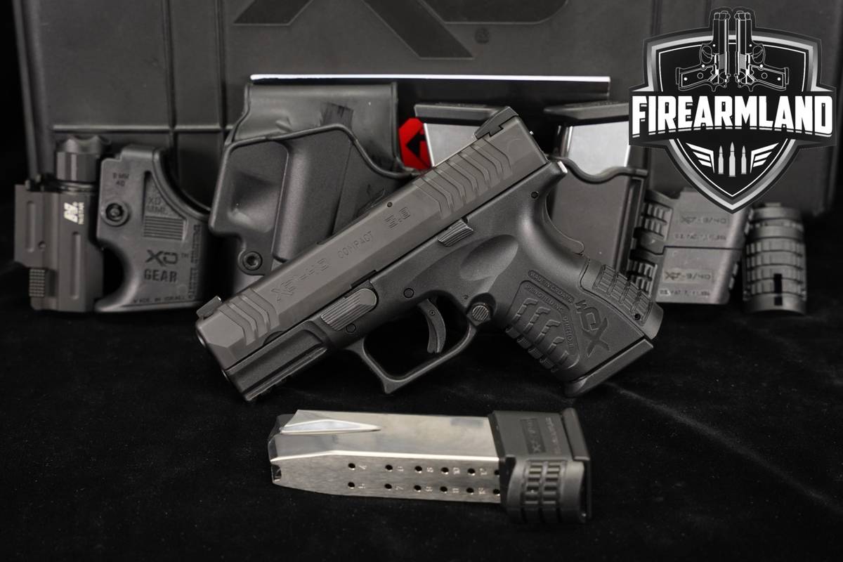 Springfield Armory XDm 3.8 Compact 40 S&W XD-m +4 MAGS, ORIG CASE & HOLSTER