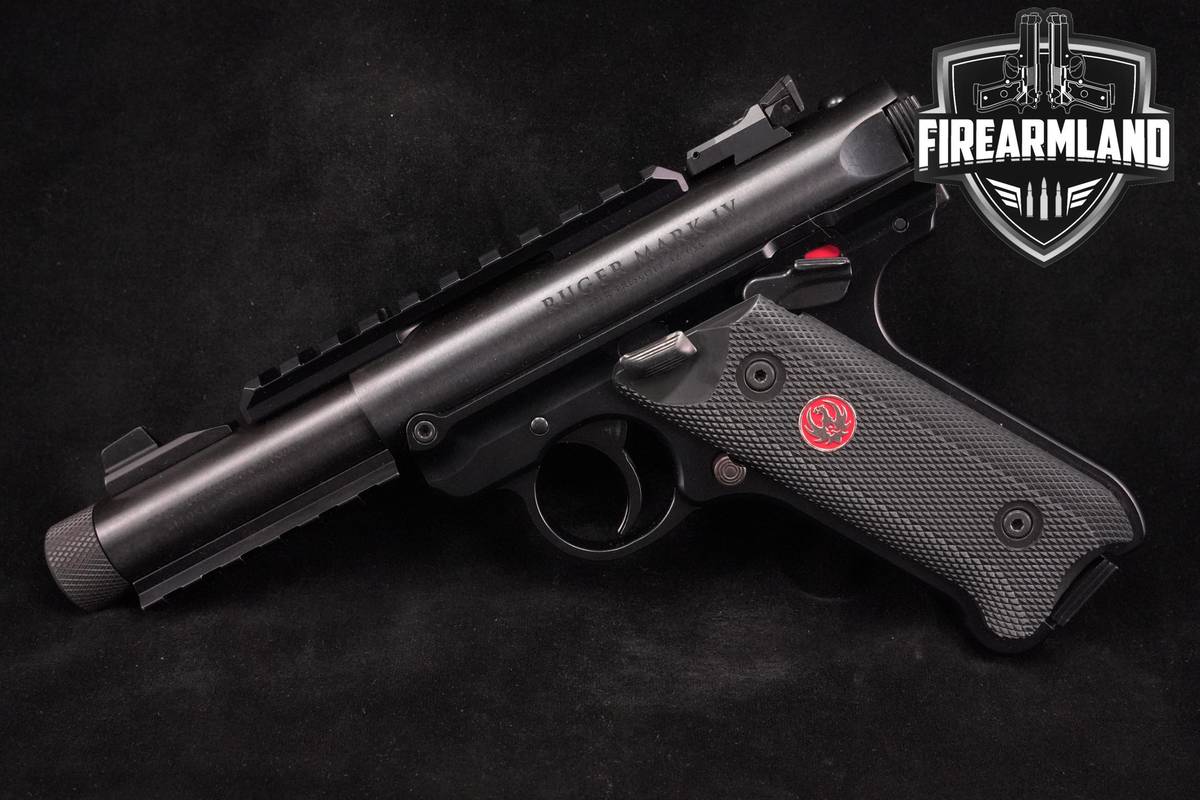 Ruger Mark IV Tactical 22LR 4.4" Blued +2 MAGS & ORIG CASE