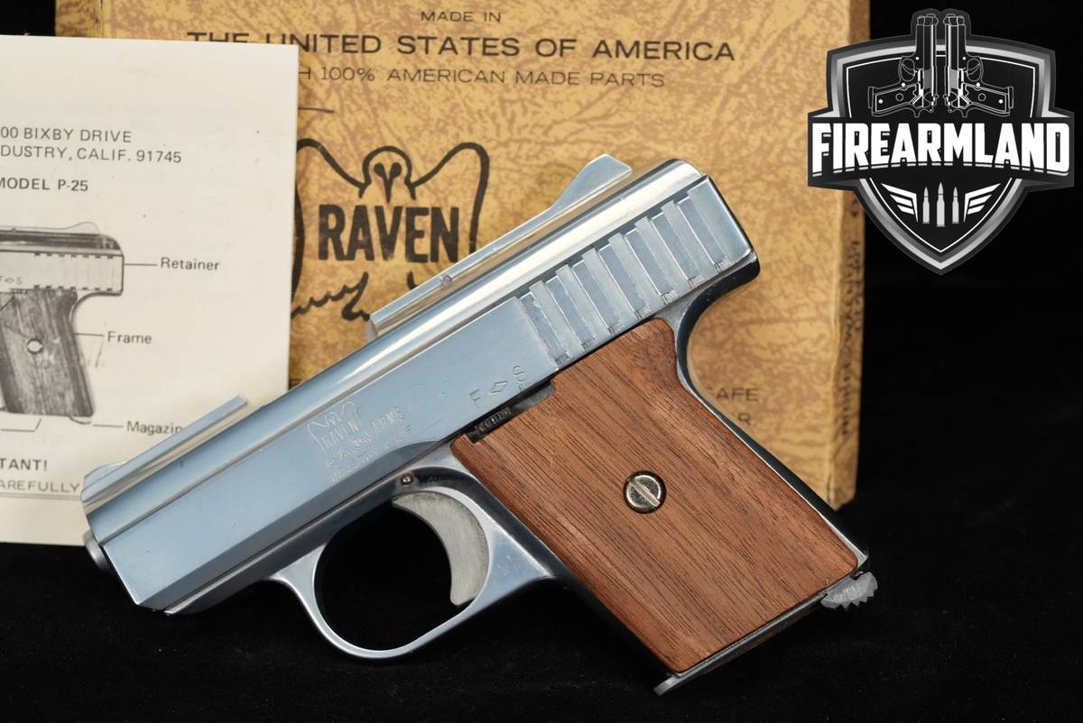 Raven Arms Model P-25 25ACP (6.35Mm) 2.5" Nickel P25 +ORIG BOX