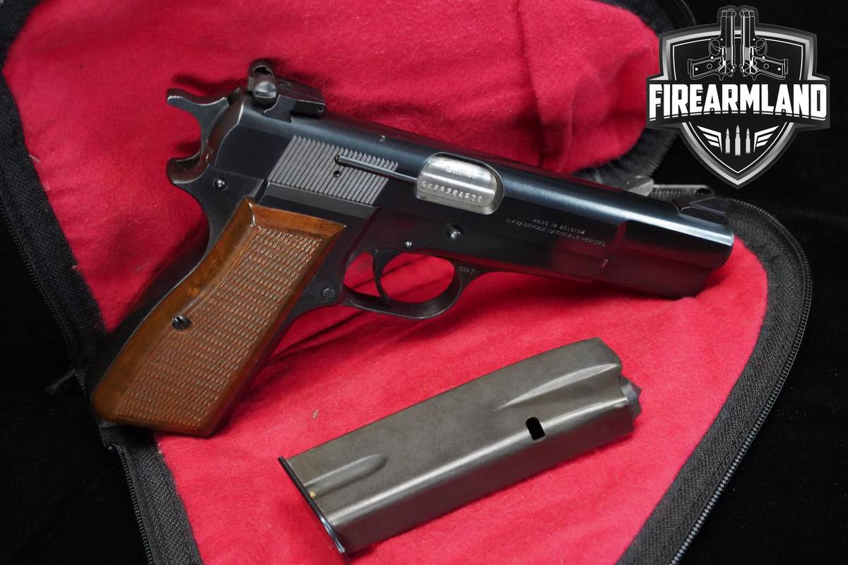 1981 Browning Hi Power 9mm Tangent 4.75" Blued Browning-Hi Power High Power