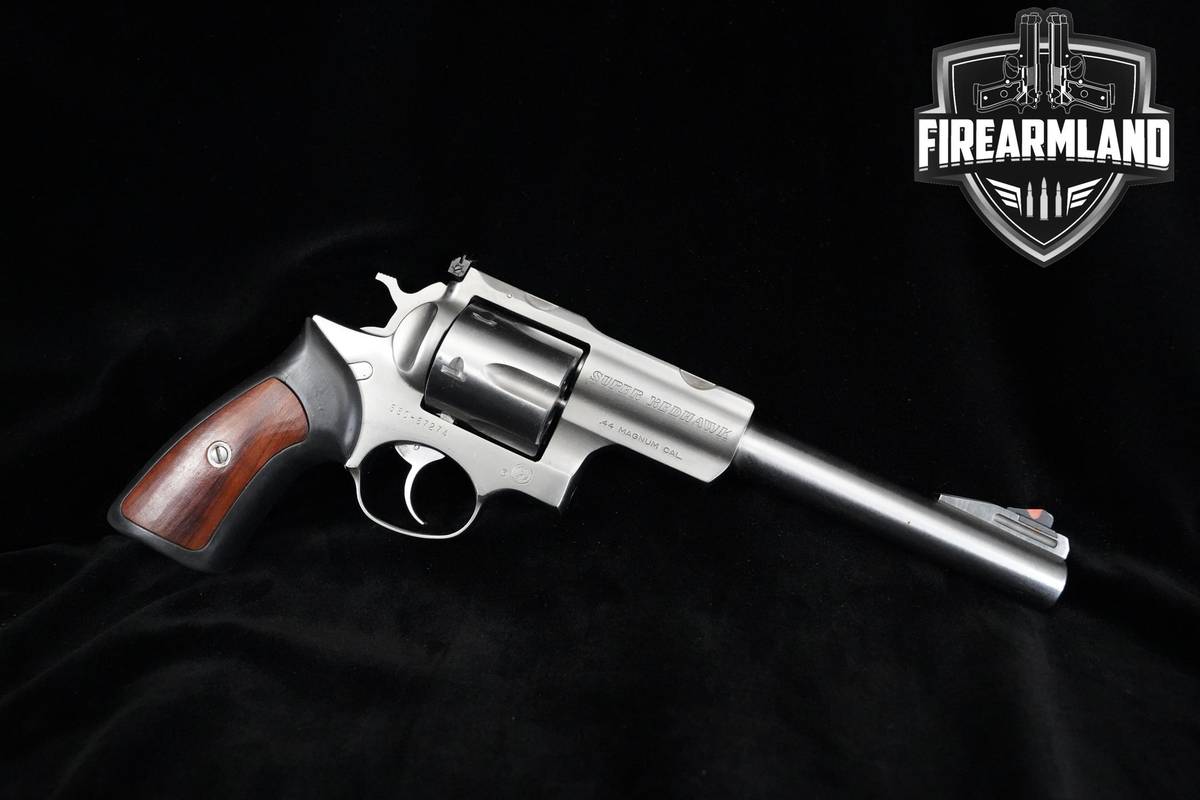 1991 Ruger Super Redhawk 44 Magnum 7.5" Stainless Steel Ruger-Super Redhawk