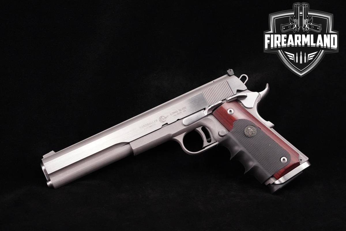 TERMINATOR AMT Hardballer Long Slide 45 ACP 1911 7rd Brushed Stainless