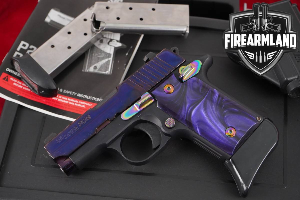 Sig Sauer P238 Purple Pearl (Rainbow Titanium) 380 ACP P-238 +3 MAGS