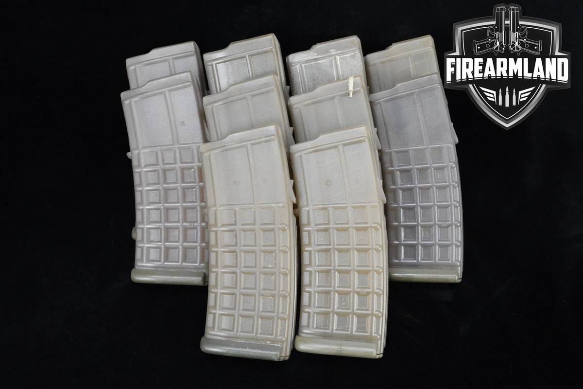 1991 Steyr Arms AUG Waffle Mag 30rd Clear Steyr OD Green AUG Waffle 10 MAGS