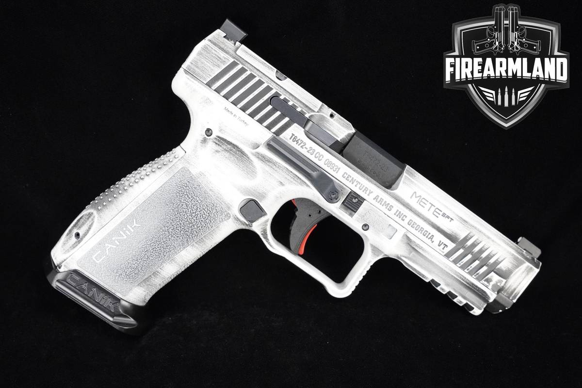 Canik METE SFT Distressed White 9mm 4.4" Canik-METE SFT ORIG CASE & HOLSTER