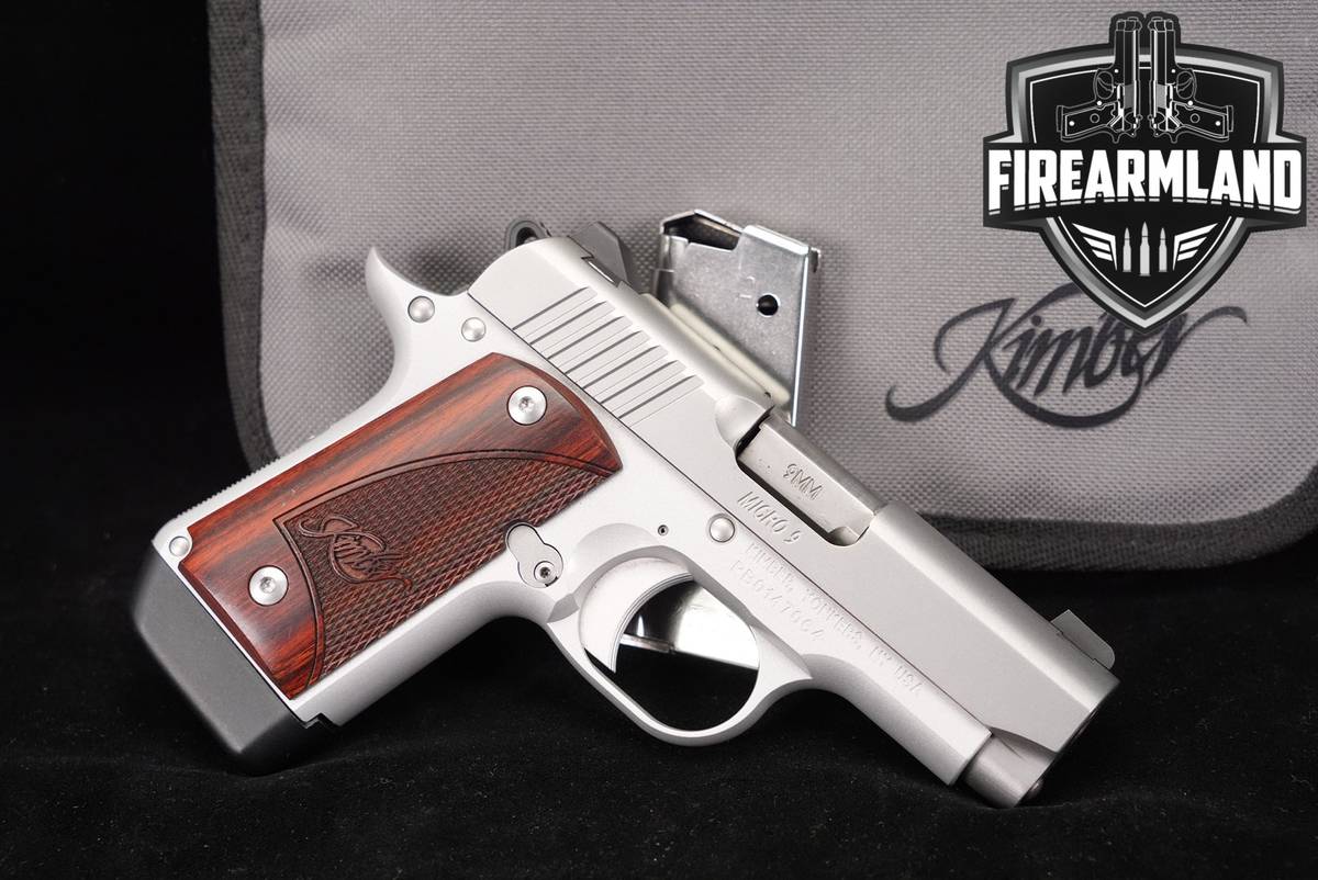 Kimber Micro 9 Stainless 9mm 3.15" Micro9 1911 +2 MAGS, ORIG CASE