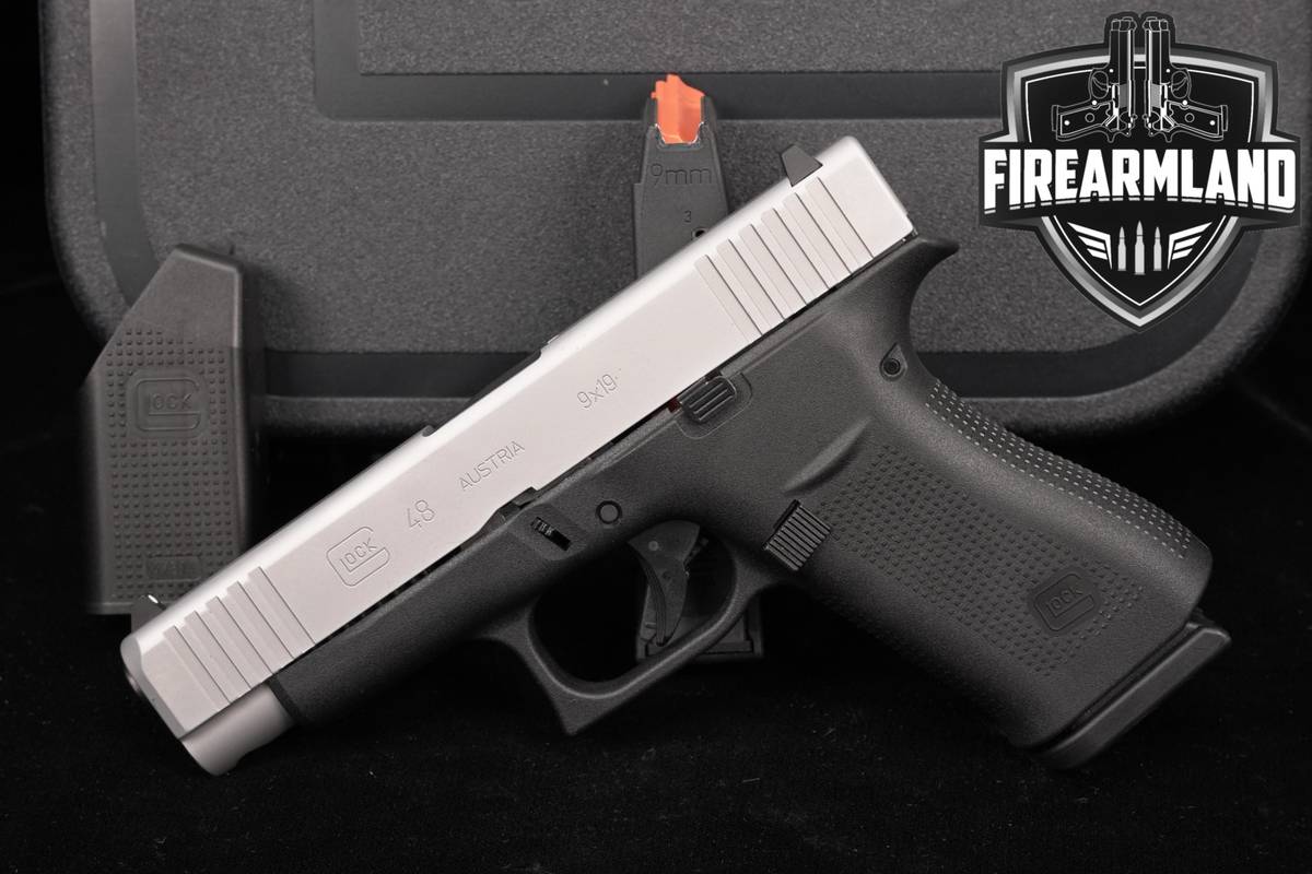 Glock 48 G48 9mm 4.17 Two-Tone Silver +2 MAGS