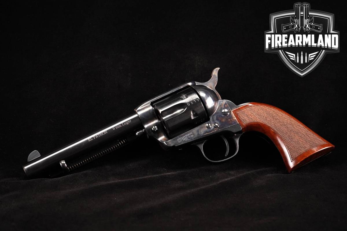 A Uberti Model 1873 El Patron 9mm 5.5 Blued/Case Hardened Steel