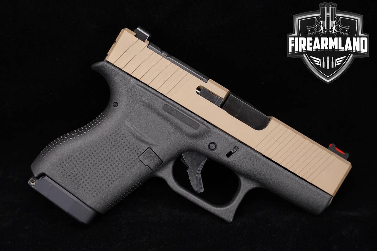 OPTIC CUT! Glock 43 9mm 3.41" Two-Tone FDE G43 +UPGRADED SLIDE