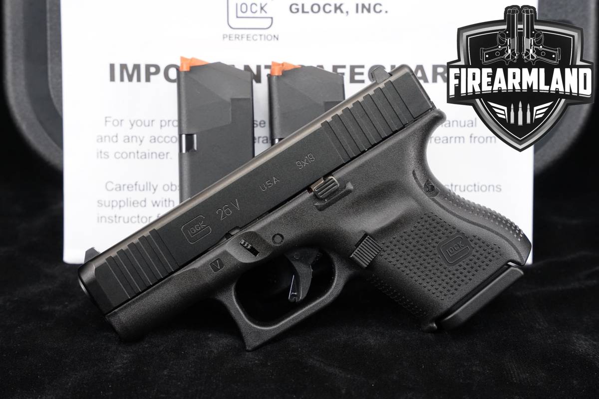 Glock 26 V-Series G26 9mm 3.5" +3 MAGS & ORIG CASE