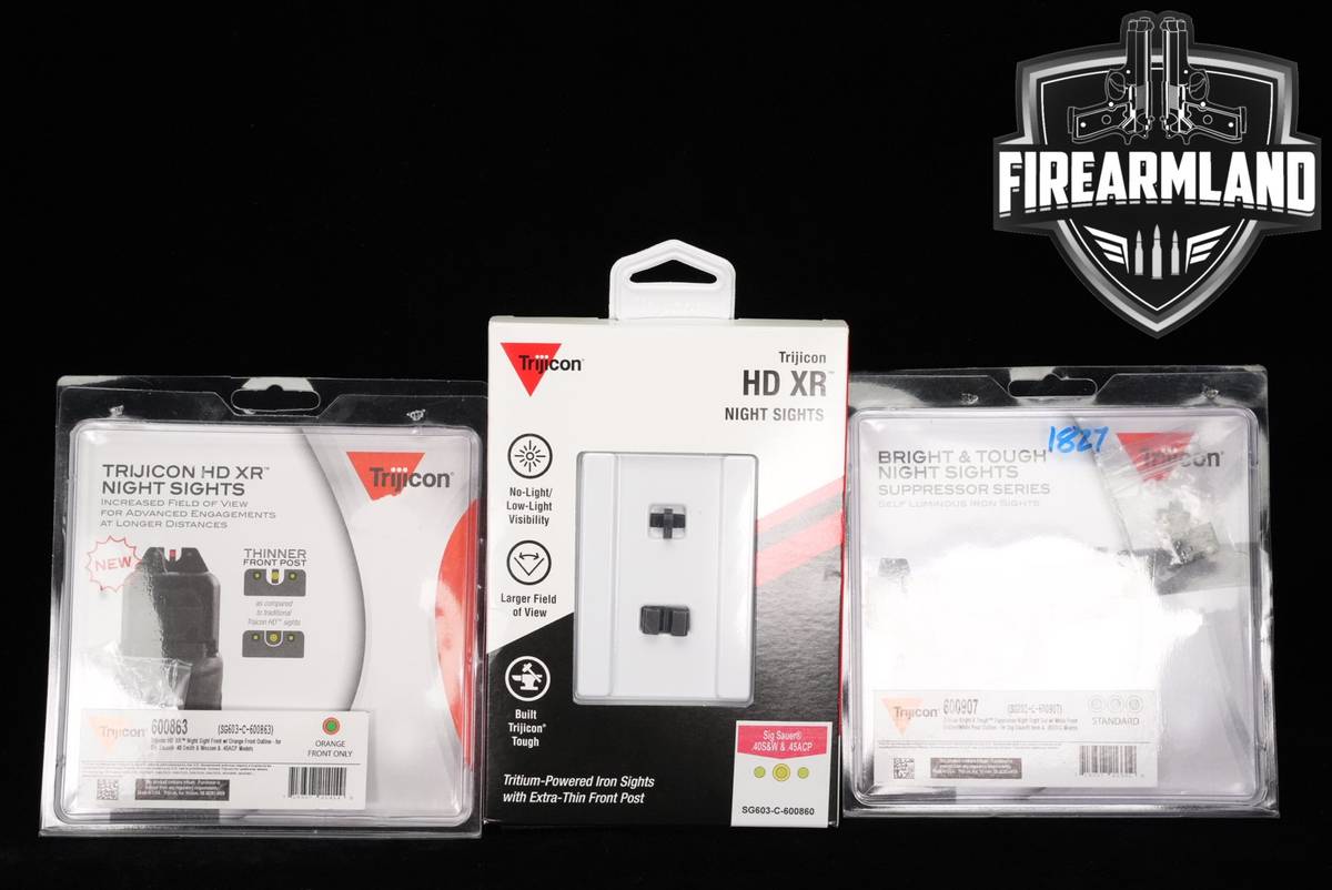 THREE IRON SIGHTS LOT 3 Pack TRIJICON Sight +ORIG CASE