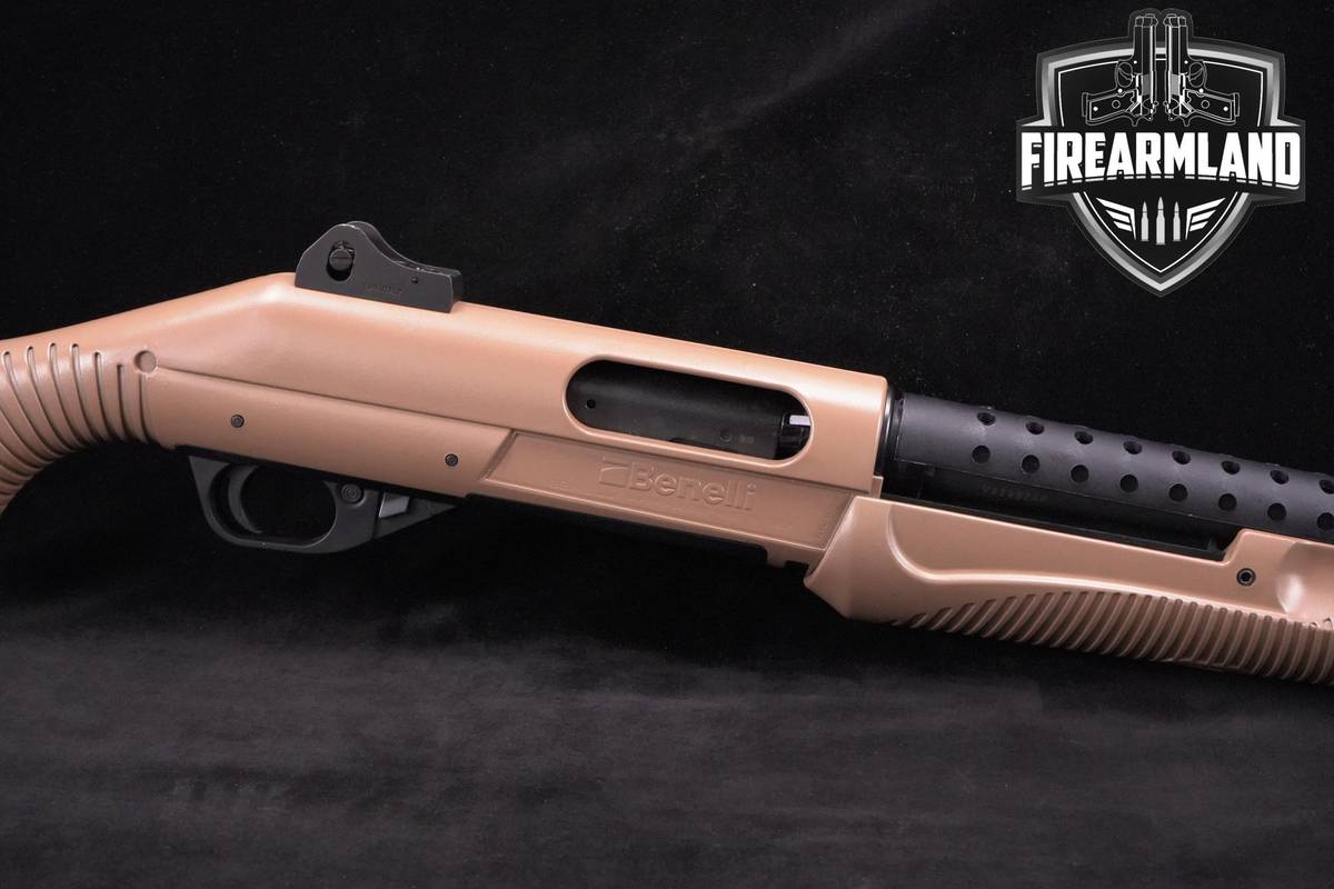 Benelli Nova Tactical Tan 12-Gauge 18.5" Matte Blued 2-3/4"