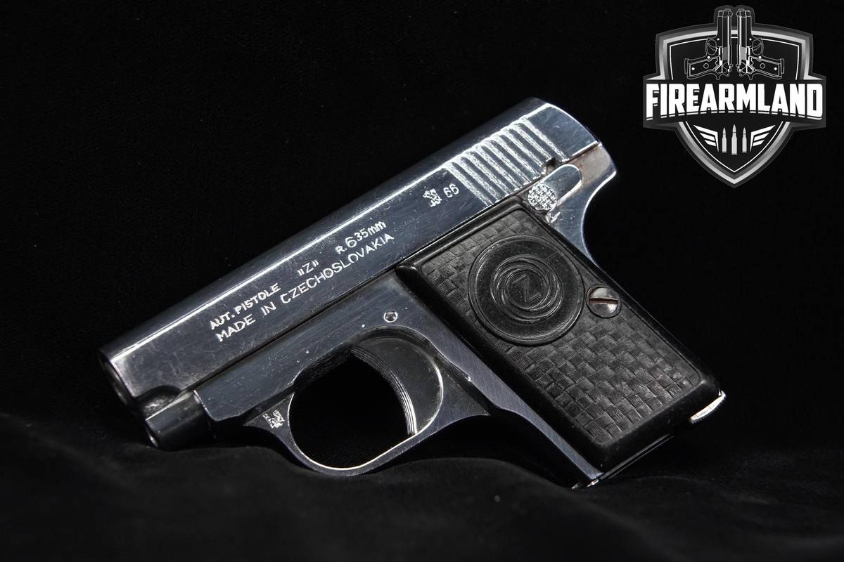 1950-1960s CZ Model Z 25 ACP 6.35Mm Bright Polished Silver +2 MAGS