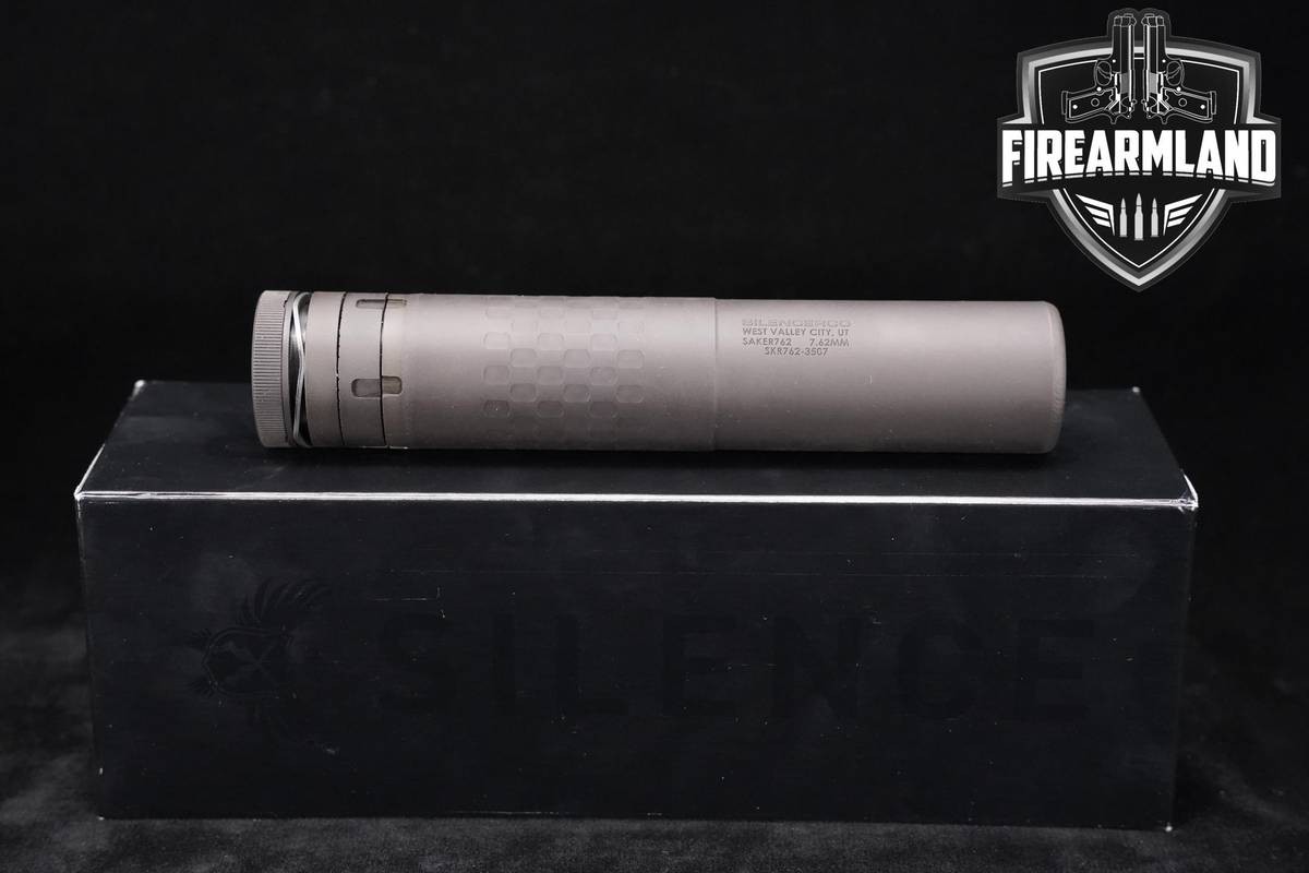 SilencerCo Saker 762 MAAD/Trifecta 7.62 NATO Grey Cerakote Silencer