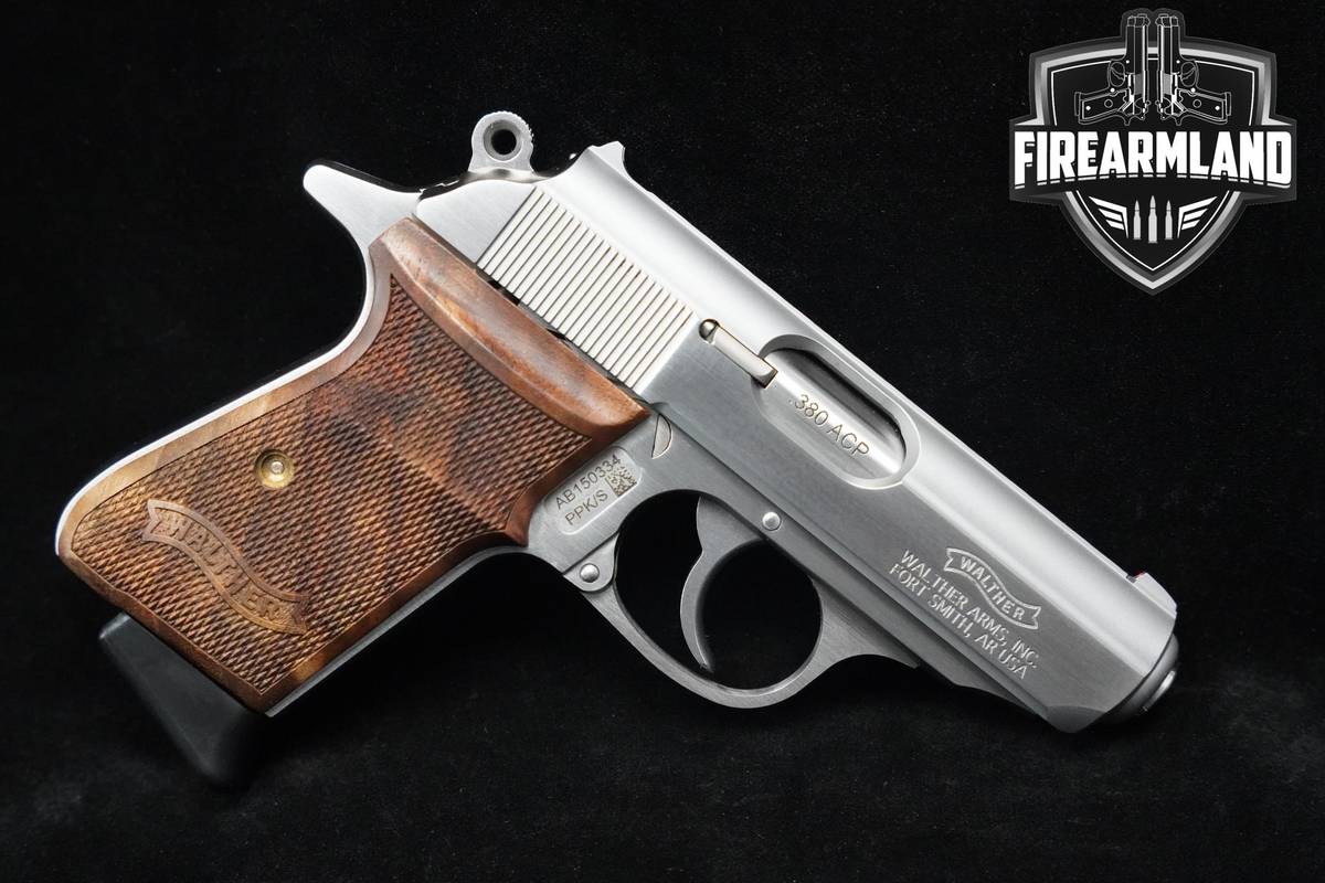 Walther PPK/S Stainless Walnut 380 ACP Walther-PPK/S PPKS PPK-S +ORIG CASE