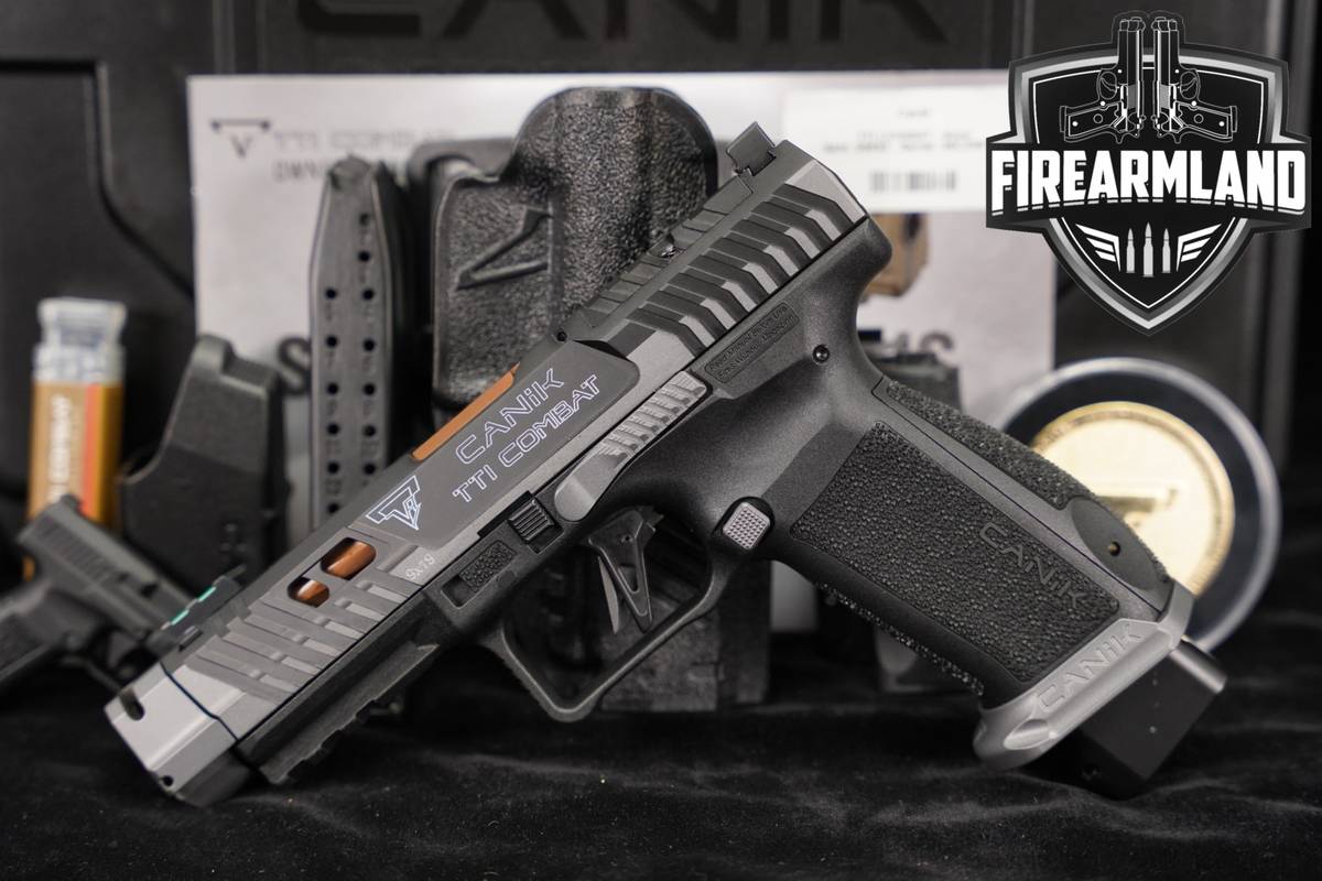 Canik TTI Combat Smoke 9mm Optics-Ready COMP +2 MAGS, ORIG BOX & HOLSTER