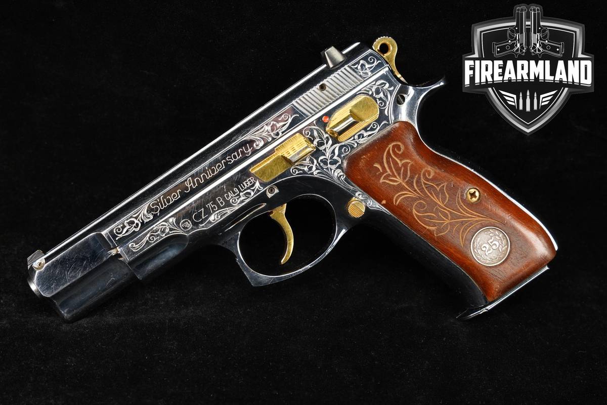 LIMITED RELEASE! 1975 CZ 75 B Silver Anniversary 9mm 4.6" High-Polish DA/SA