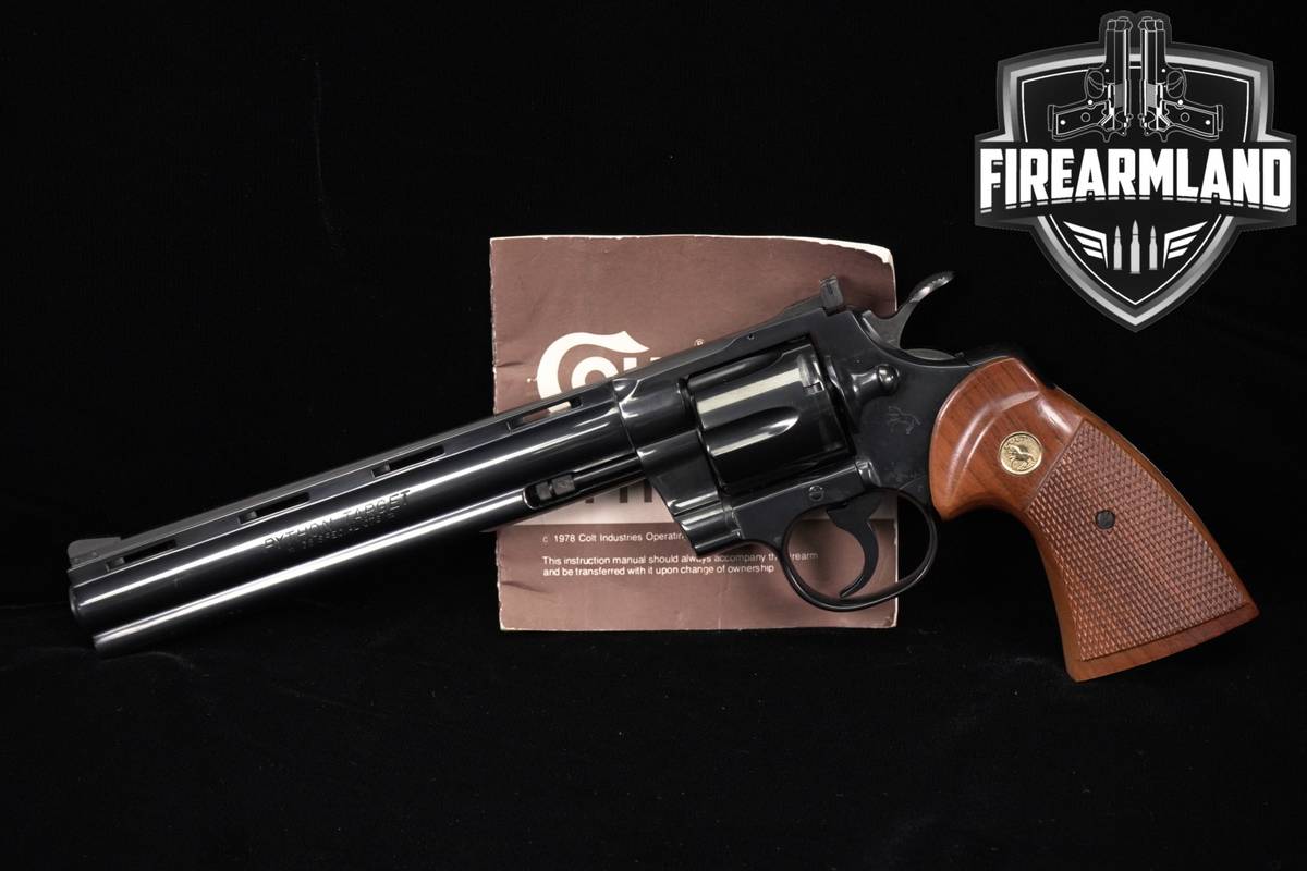 COLLECTOR 1980 Colt Python Target 38 Special 8" High Polish Blue DA/SA
