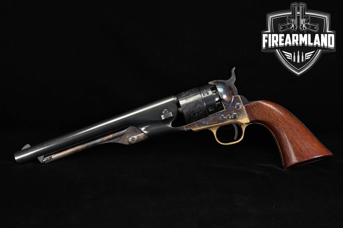 Uberti 1860 Army Steel 44 Black Powder 8" Color Case-Hardened & Blued