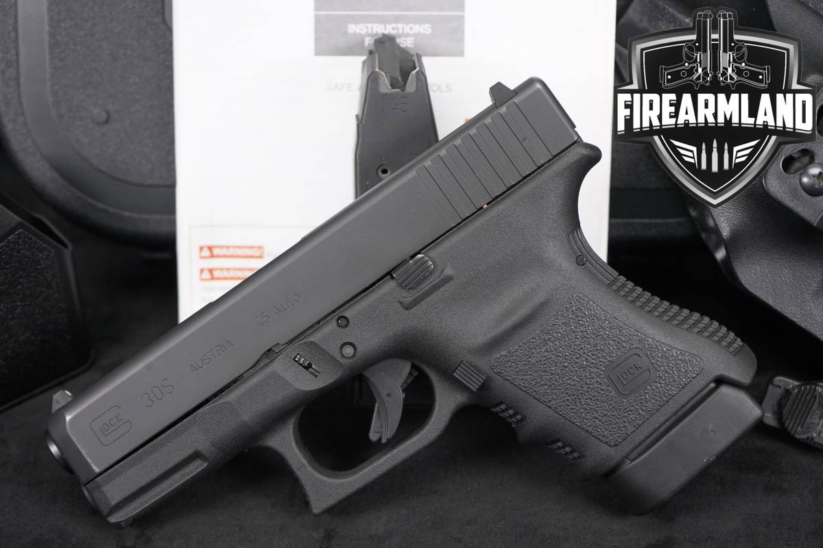 Glock 30S Gen3 G30S Gen 3 45 ACP 3.78 G30 S +2 MAGS, ORIG CASE & HOLSTER