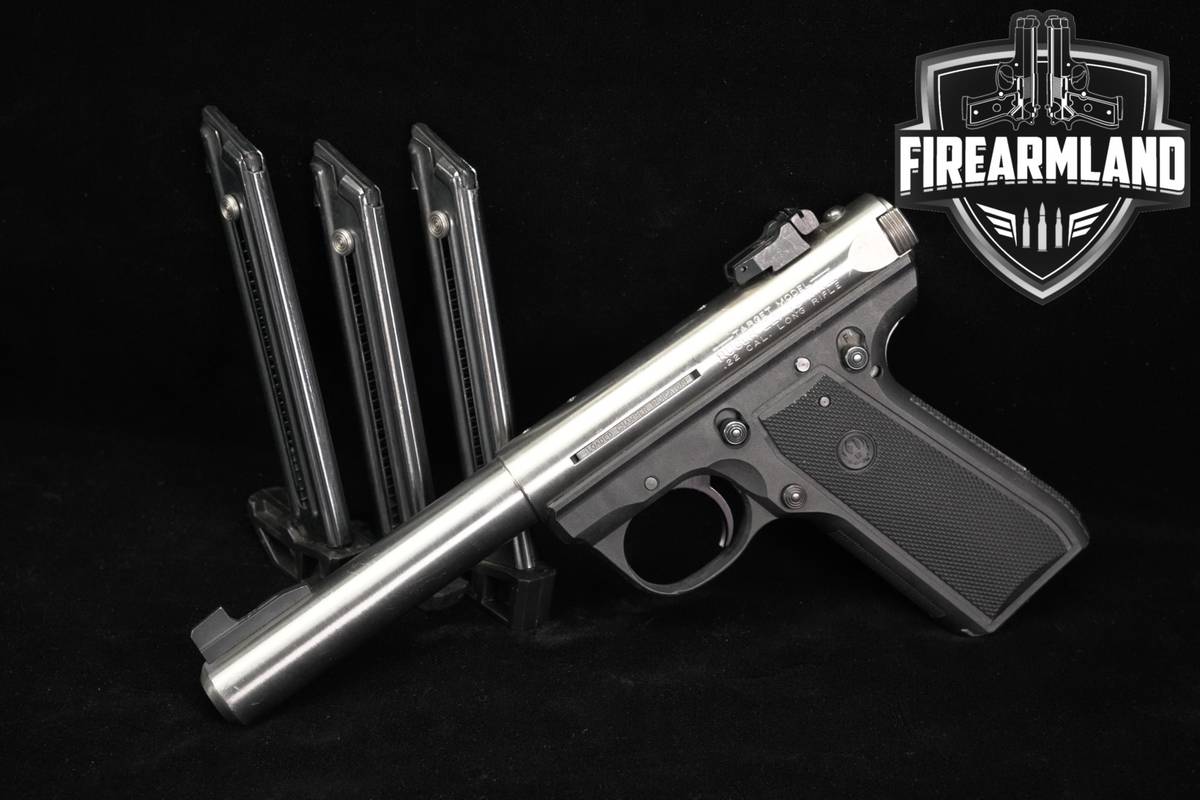 Ruger 22/45 Mark III Target 22LR 5.5 Two-Tone Stainless Pistol +4 MAGS