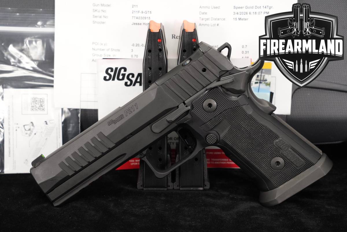LIKE-NEW Sig Sauer P211 GT5 9mm OR 1911 2011 P-211 +3 MAGS, ORIG CASE