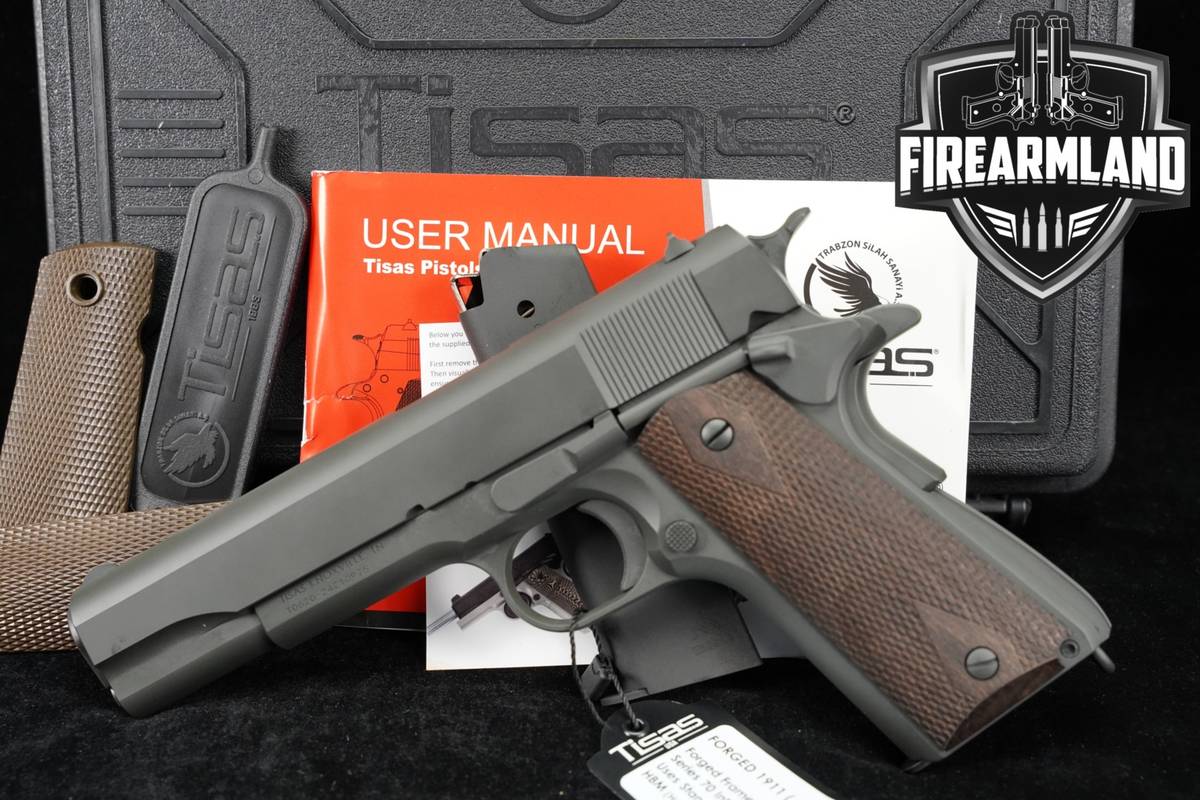 Tisas USA M1911A1 GOVT 45 ACP HBM 5" Forged Frame & Slide +2 MAGS, OG CASE