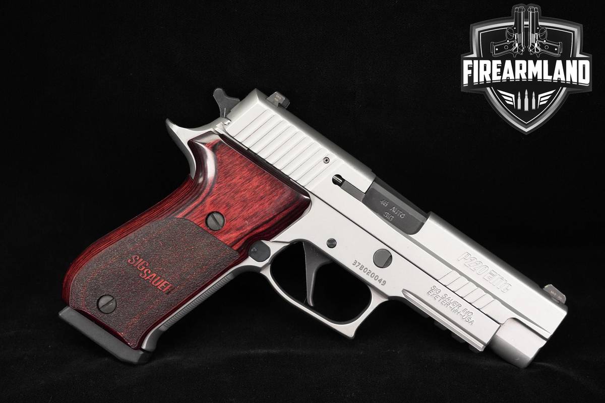 Sig Sauer P220 Elite Stainless Railed 45 ACP 4.4 +2 MAGS & ORIG CASE
