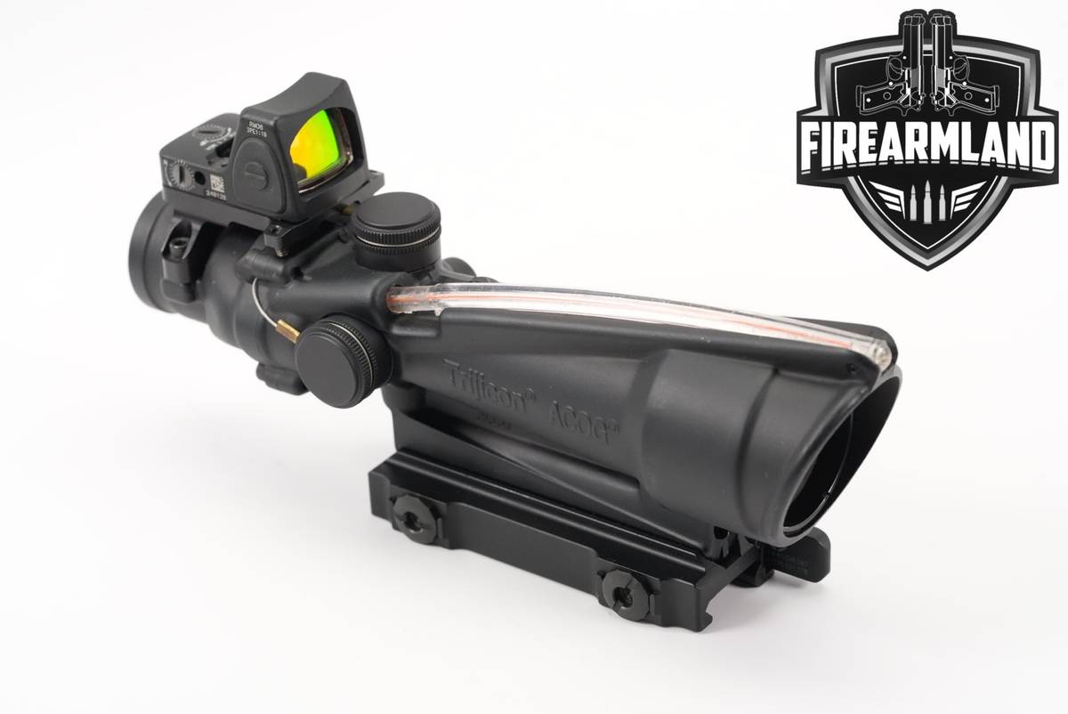Trijicon ACOG 3.5X35 W/ RMR Type 2 Combo Red Chevron Reticle 3.25 MOA Dot
