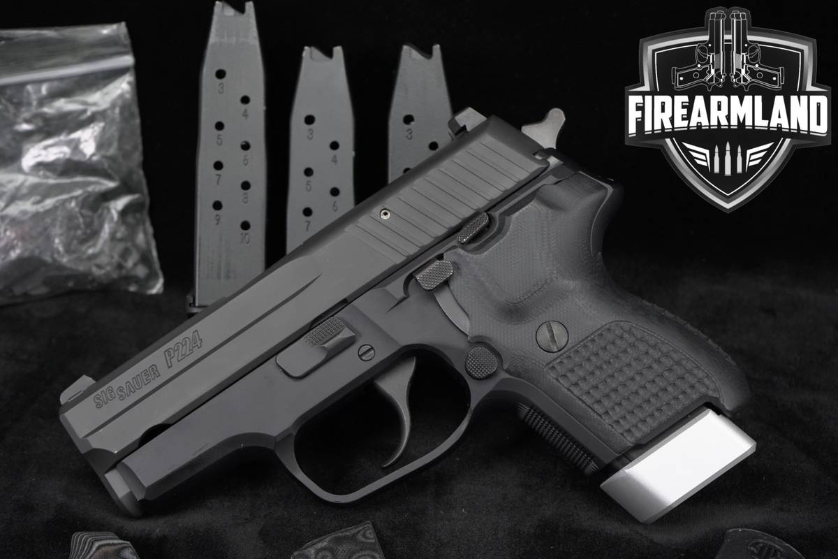 Sig Sauer P224 Extreme 40 S&W 3.5" P-224 G10 Grip Panels +4 MAGS